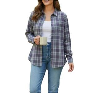 COLUMBIA Omni-Shade Plaid Shirt Women XL Everyday Outdoor Travel Western Country